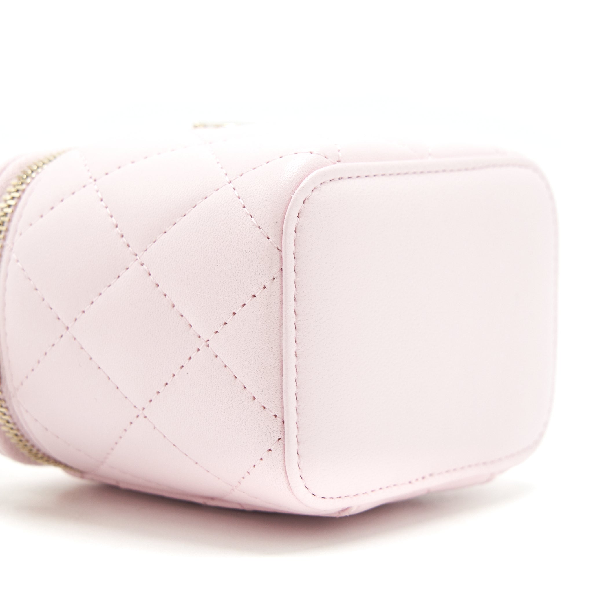 CHANEL 22P MINI VANITY CASE LAMBSKIN PINK GHW
