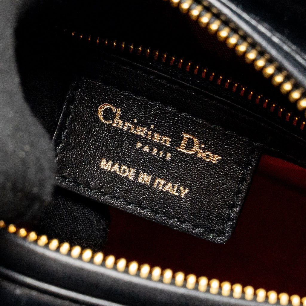DIOR MEDIUM LADY DIOR LAMBSKIN BLACK GHW