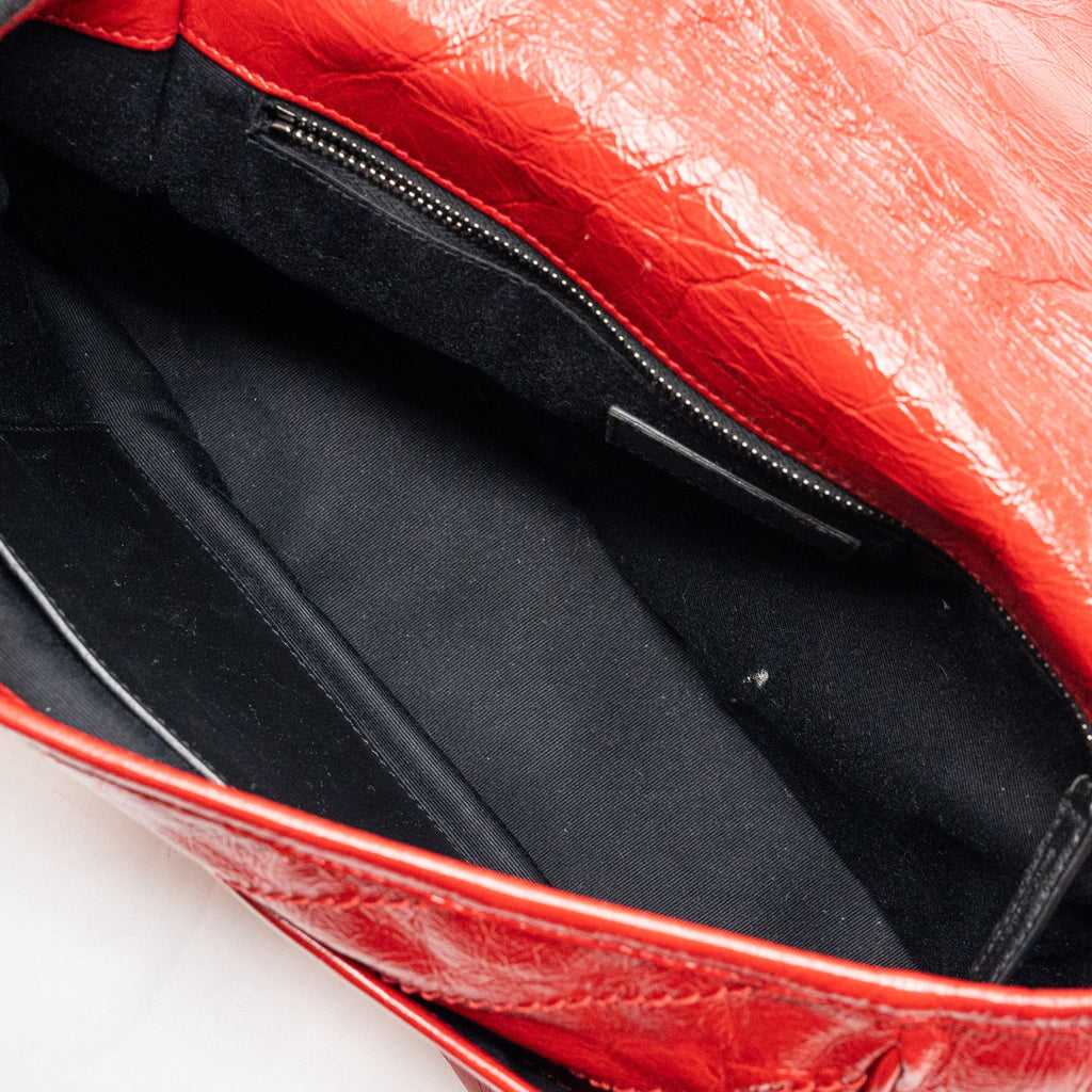 SAINT LAURENT MEDIUM NIKI BAG OF CALFSKIN RED RUTHENIUM HARDWARE