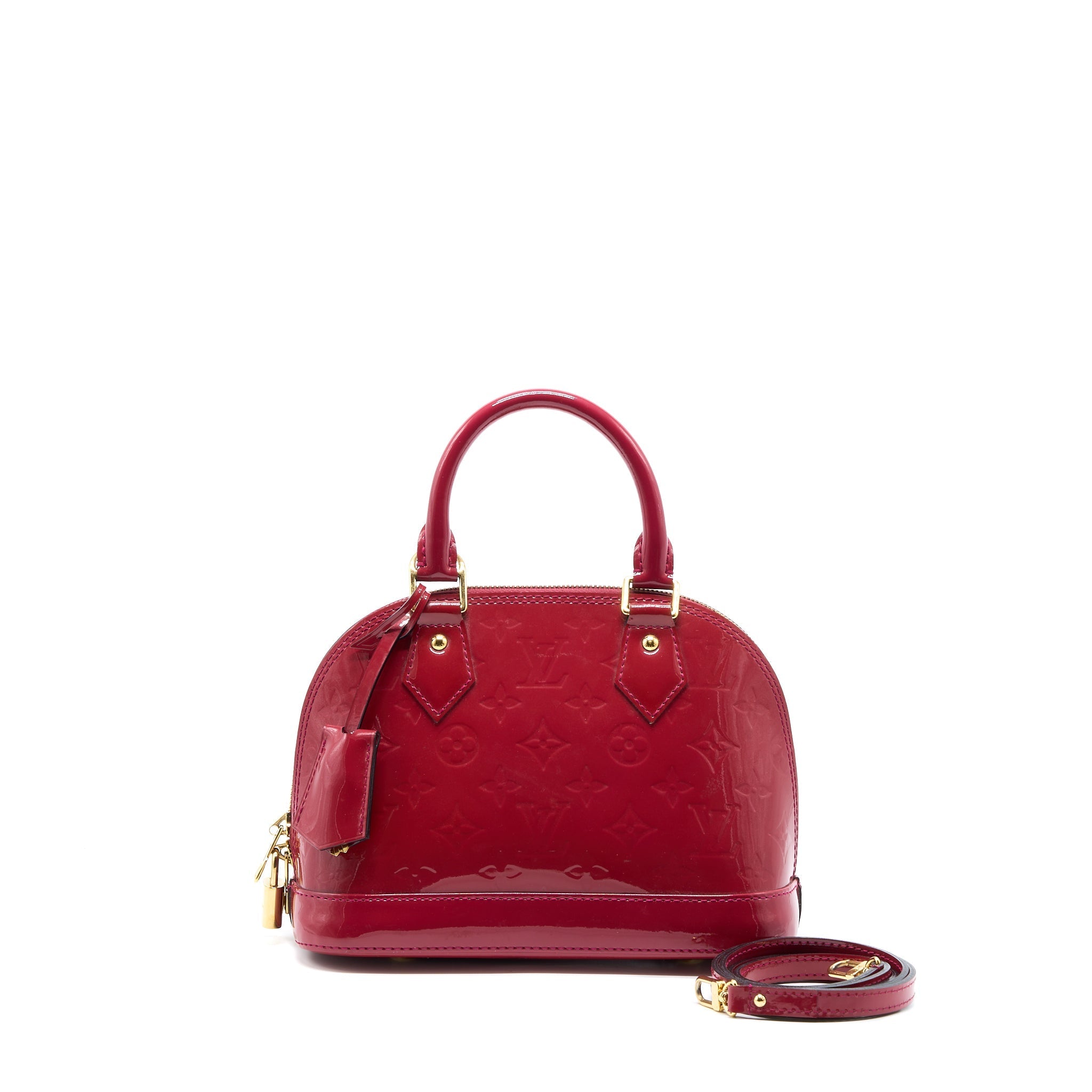 LOUIS VUITTON ALMA BB VERNIS ROSE INDIAN GHW