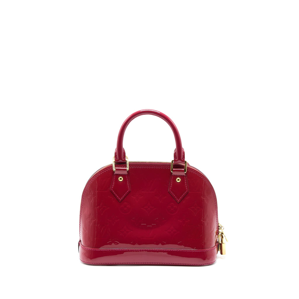 LOUIS VUITTON ALMA BB VERNIS ROSE INDIAN GHW