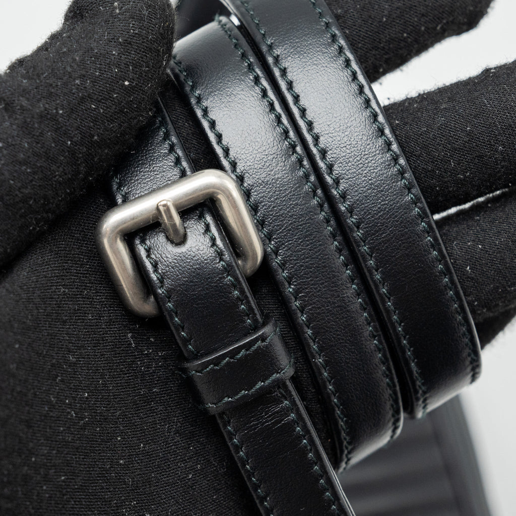 PRADA DIAGRAMME CAMERA CROSSBODY BAG CALFSKIN BLACK RUTHENIUM HARDWARE