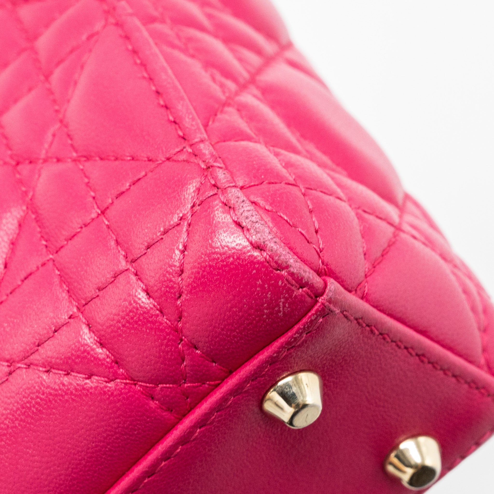 DIOR MINI LADY DIOR LAMBSKIN PINK GHW