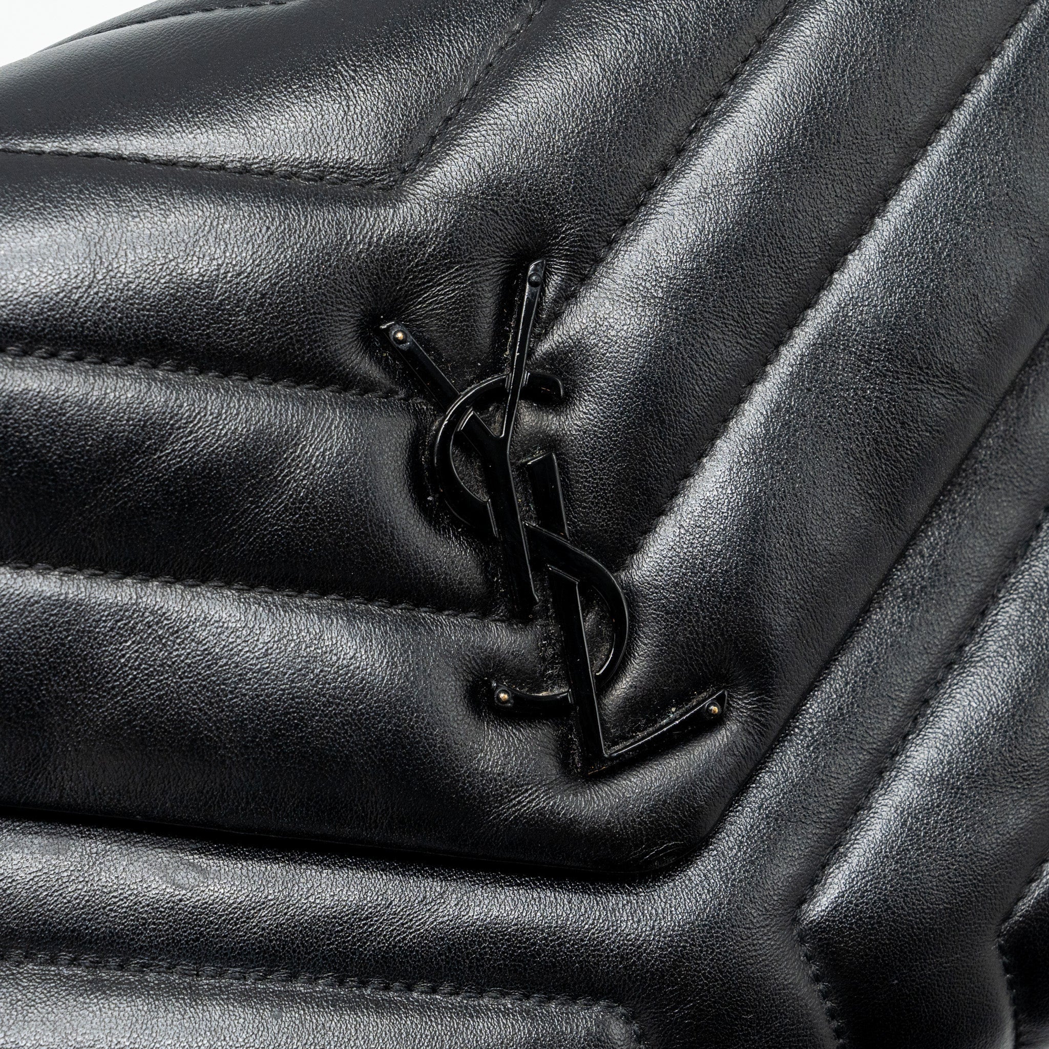SAINT LAURENT/YSL SMALL LOULOU BAG CALFSKIN SO BLACK