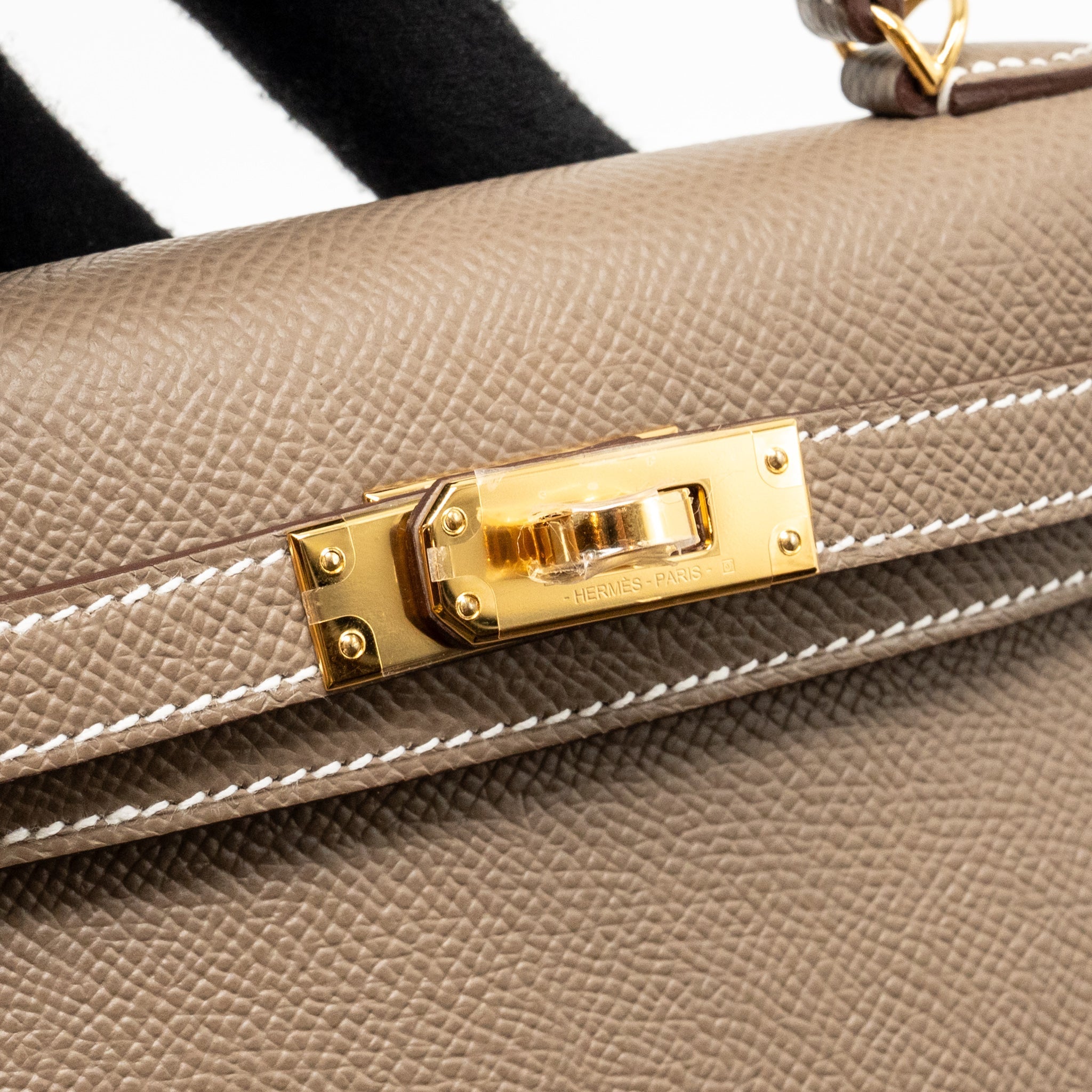 HERMES MINI KELLY II EPSOM ETOUPE GHW