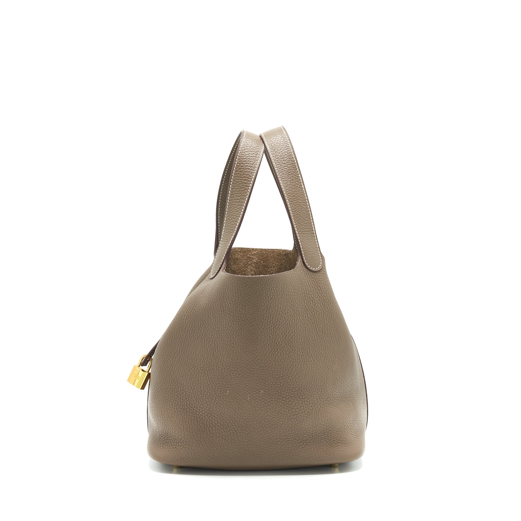HERMES PICOTIN 22 LOCK BAG ETOUPE GHW