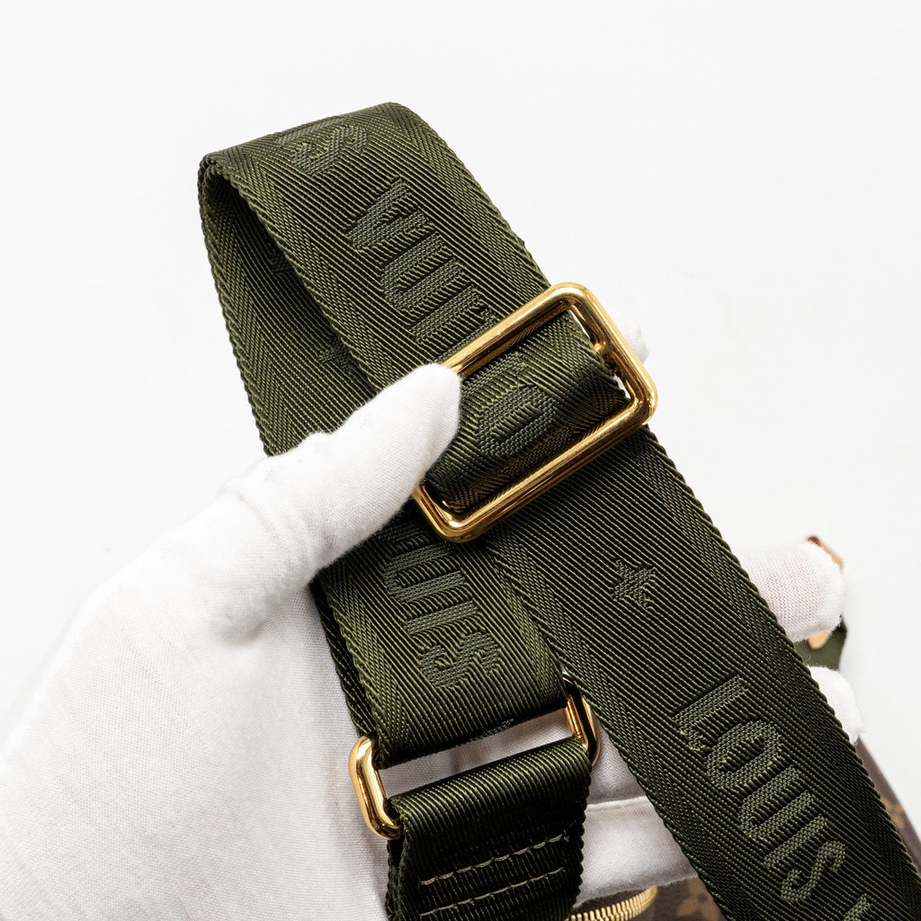 LOUIS VUITTON MULTI POCHETTE ACCESSORIES KHAKI STRAP MONOGRAM CANVAS GHW