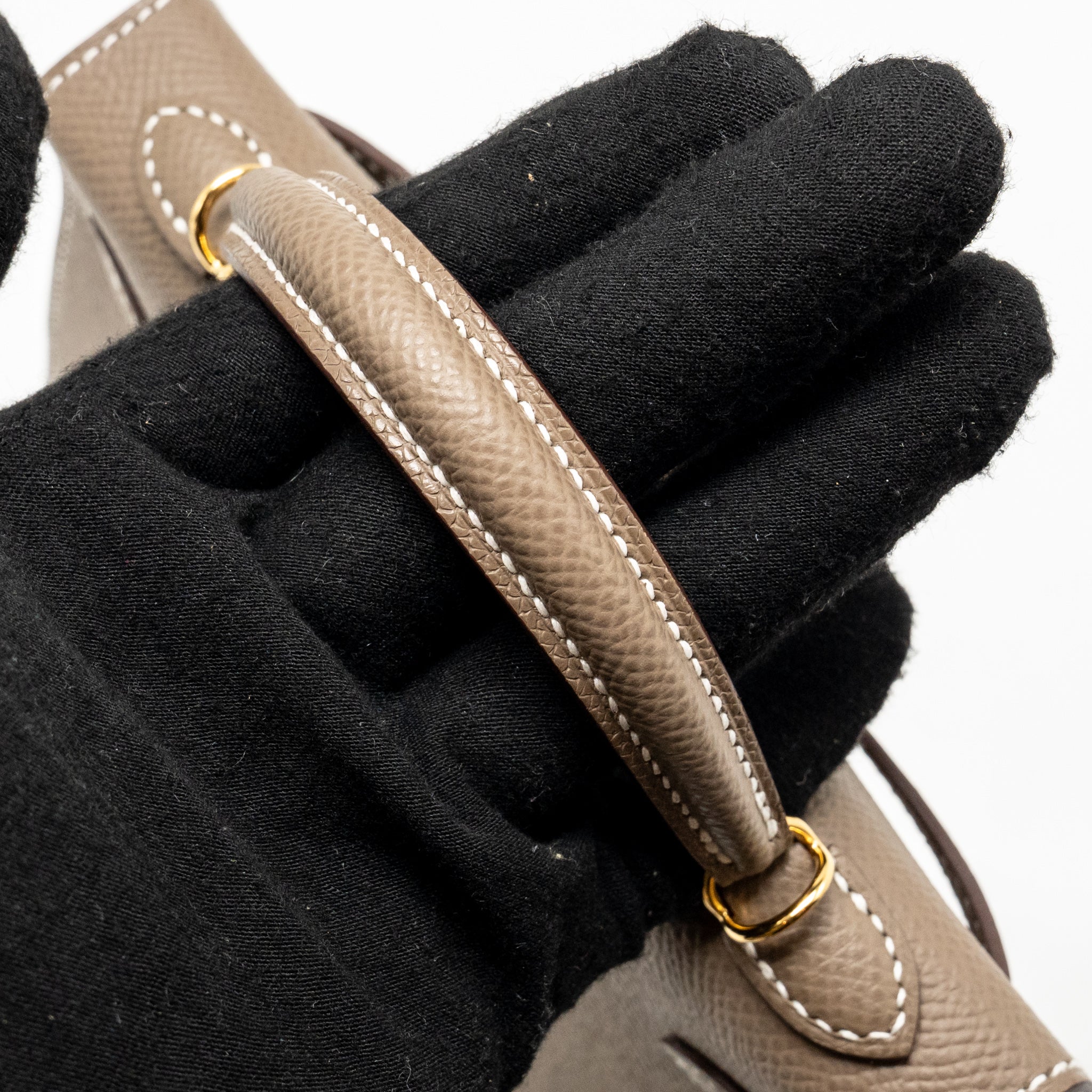 HERMES MINI KELLY II EPSOM ETOUPE GHW