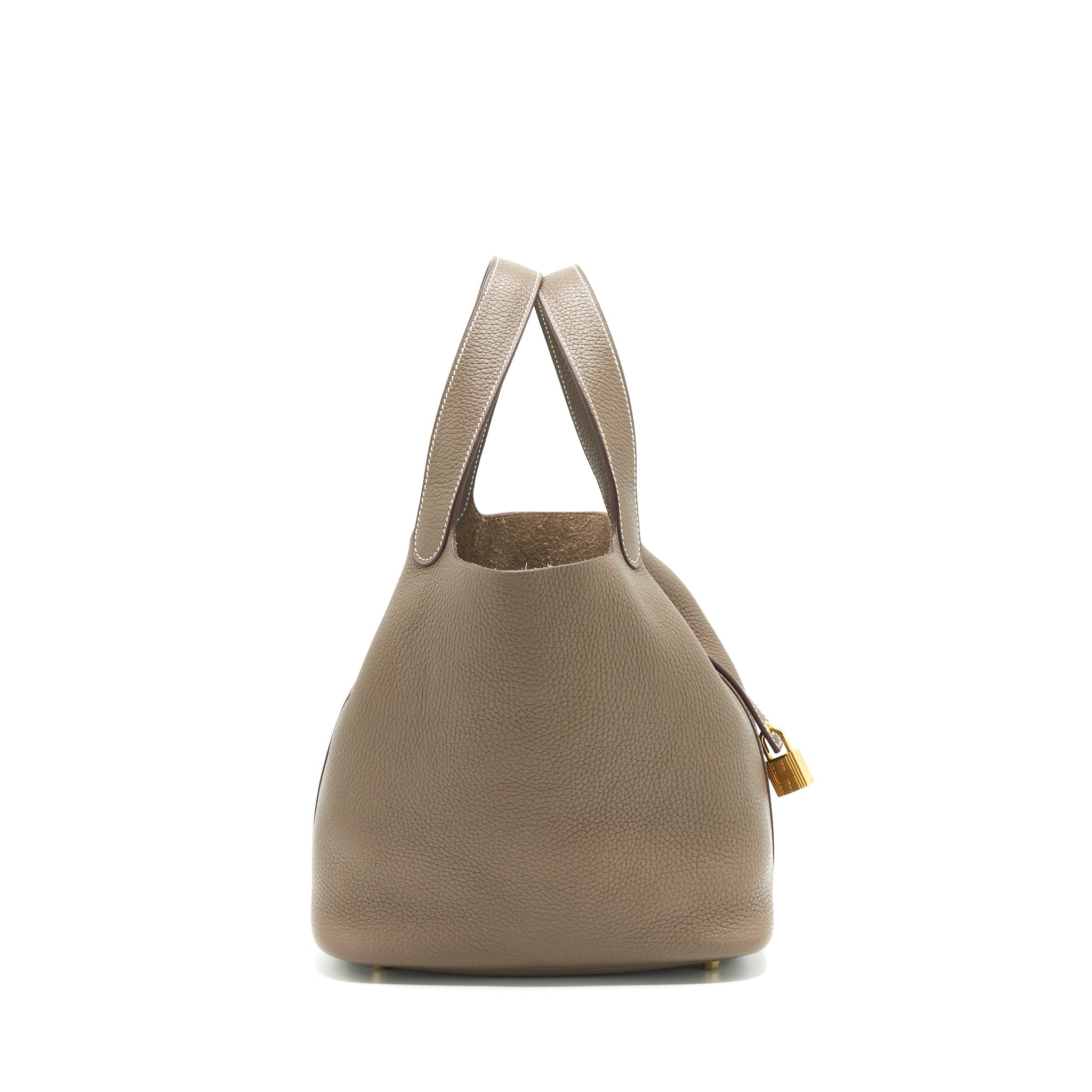 HERMES PICOTIN 22 LOCK BAG ETOUPE GHW