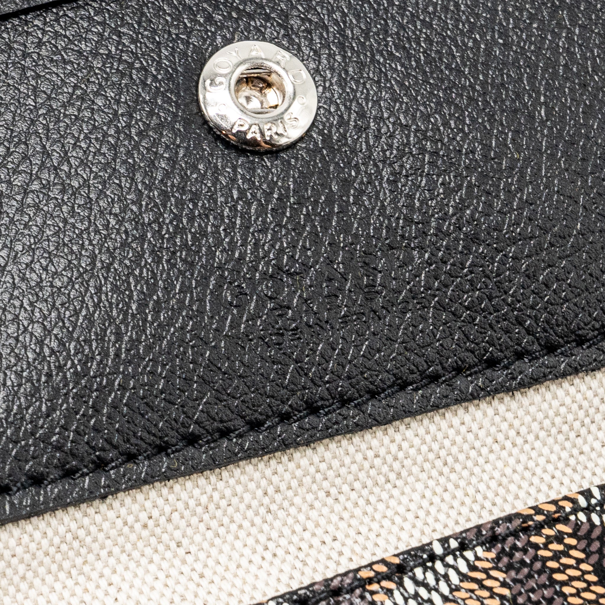 GOYARD SAINT LOUIS PM TOTE BAG GOYARDLINE CANVAS / LEATHER BLACK SHW