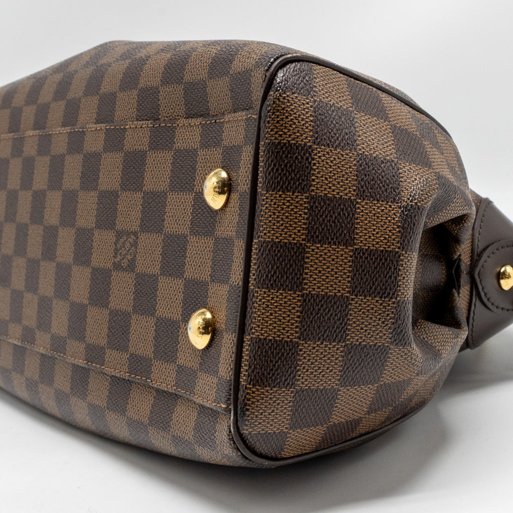 LOUIS VUITTON TREVI PM TOTE BAG DAMIER EBENE CANVAS GHW