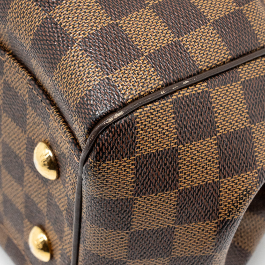 LOUIS VUITTON TREVI PM TOTE BAG DAMIER EBENE CANVAS GHW