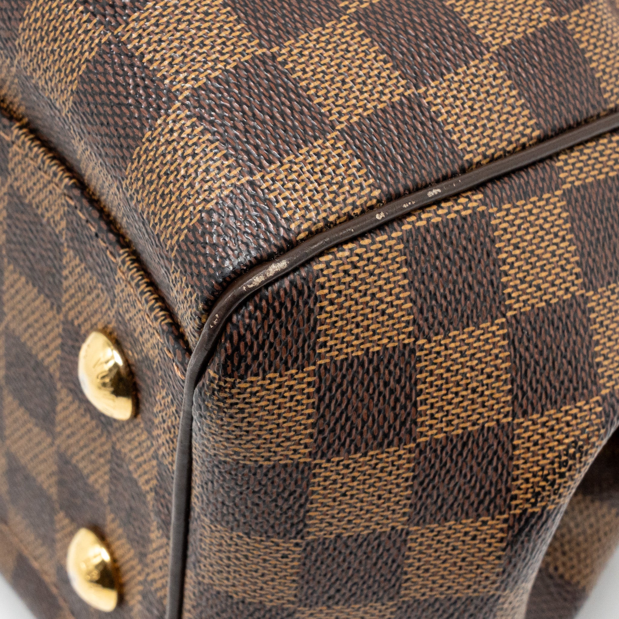 LOUIS VUITTON TREVI PM TOTE BAG DAMIER EBENE CANVAS GHW