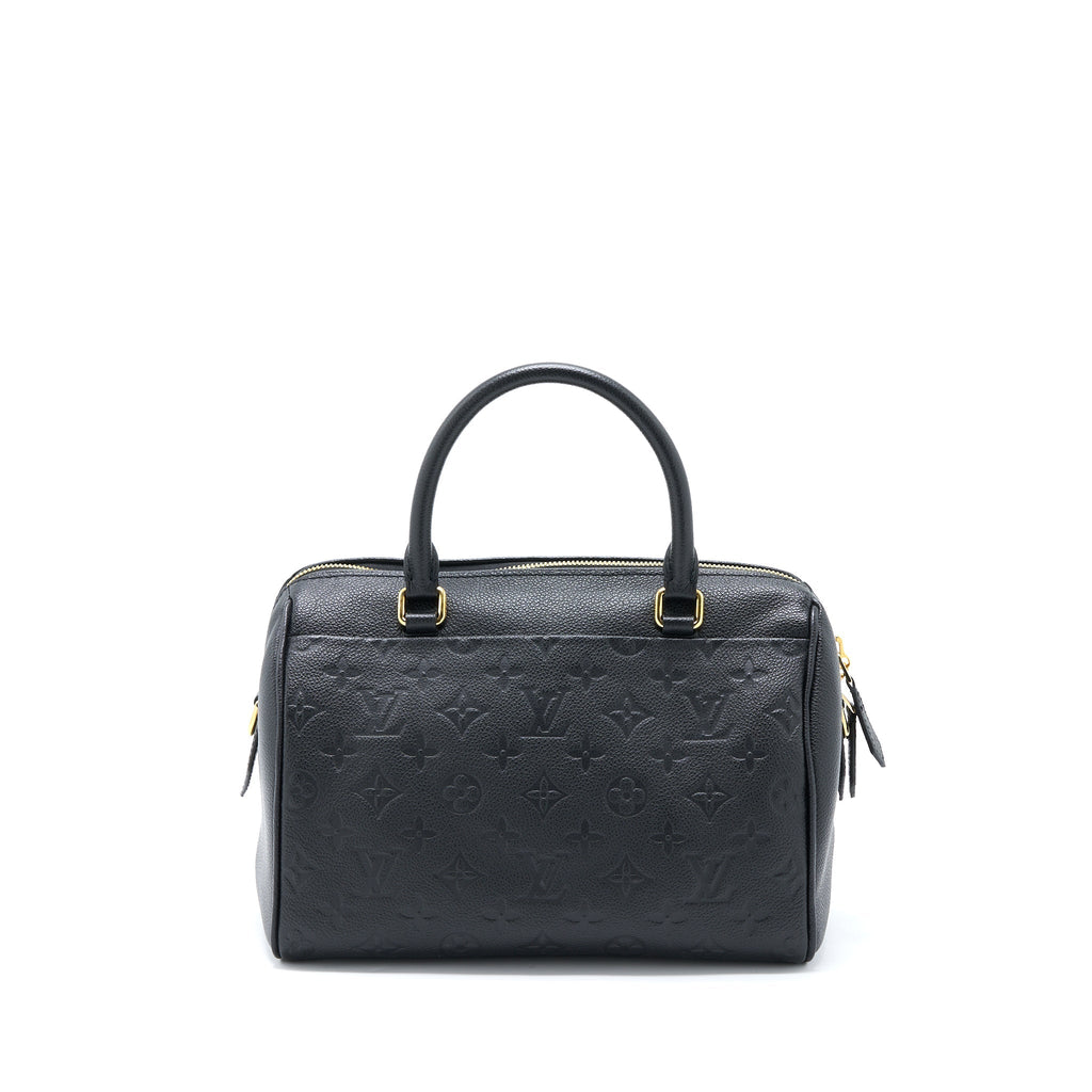LOUIS VUITTON SPEEDY 25 BANDOULIERE MONOGRAM EMPREINTE BLACK GHW