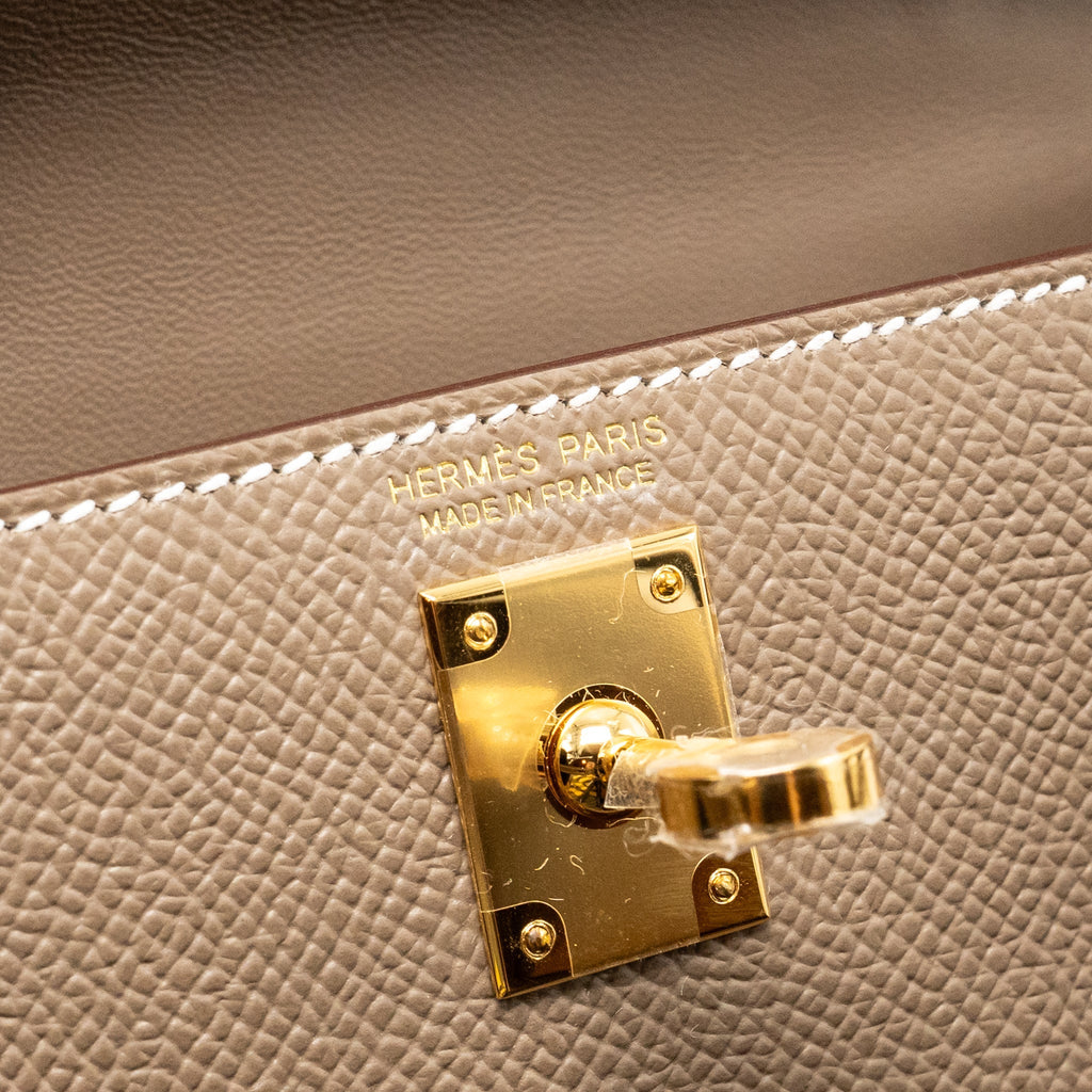 HERMES MINI KELLY II EPSOM ETOUPE GHW