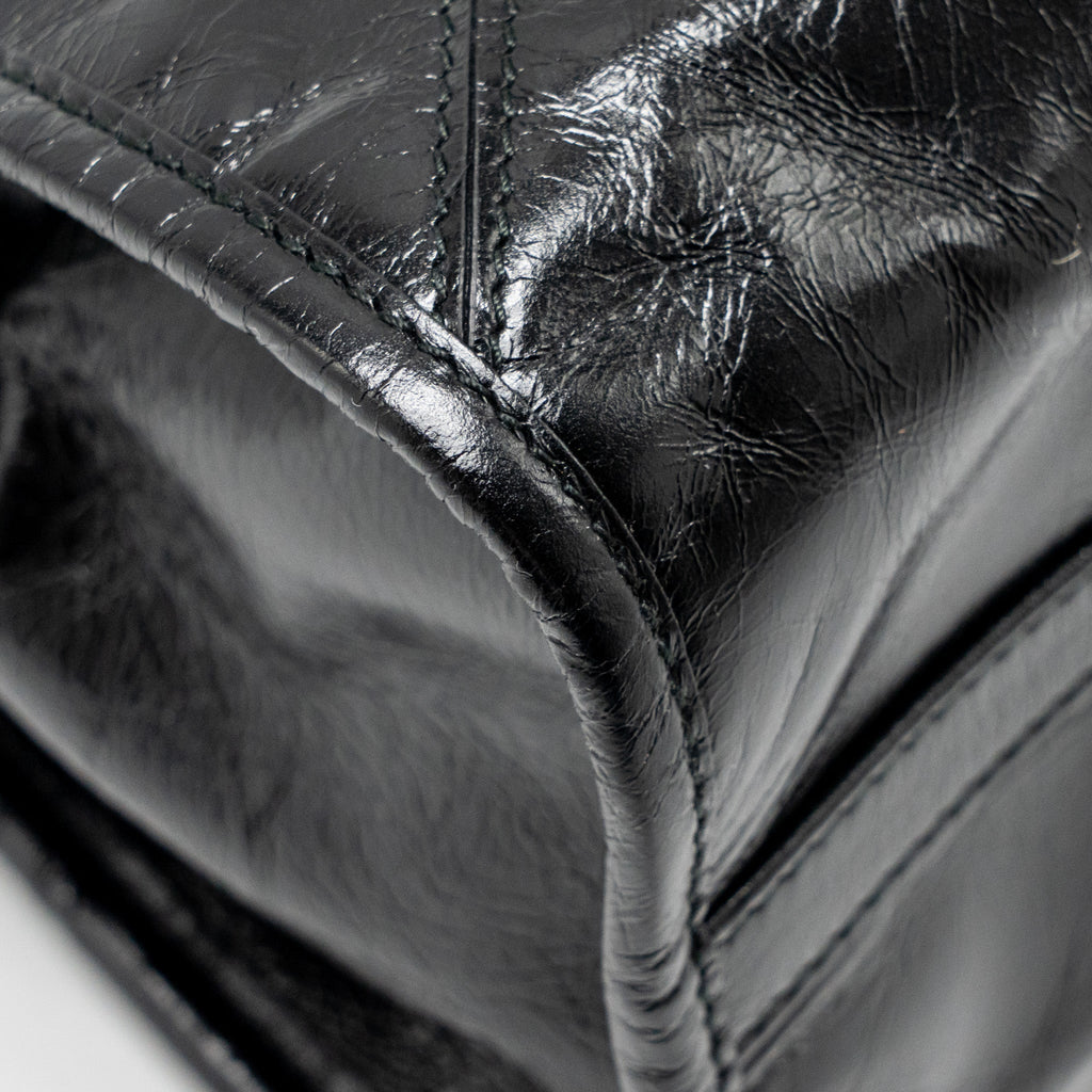 PRADA BONNIE MEDIUM LEATHER HANDBAG CALFSKIN BLACK GHW
