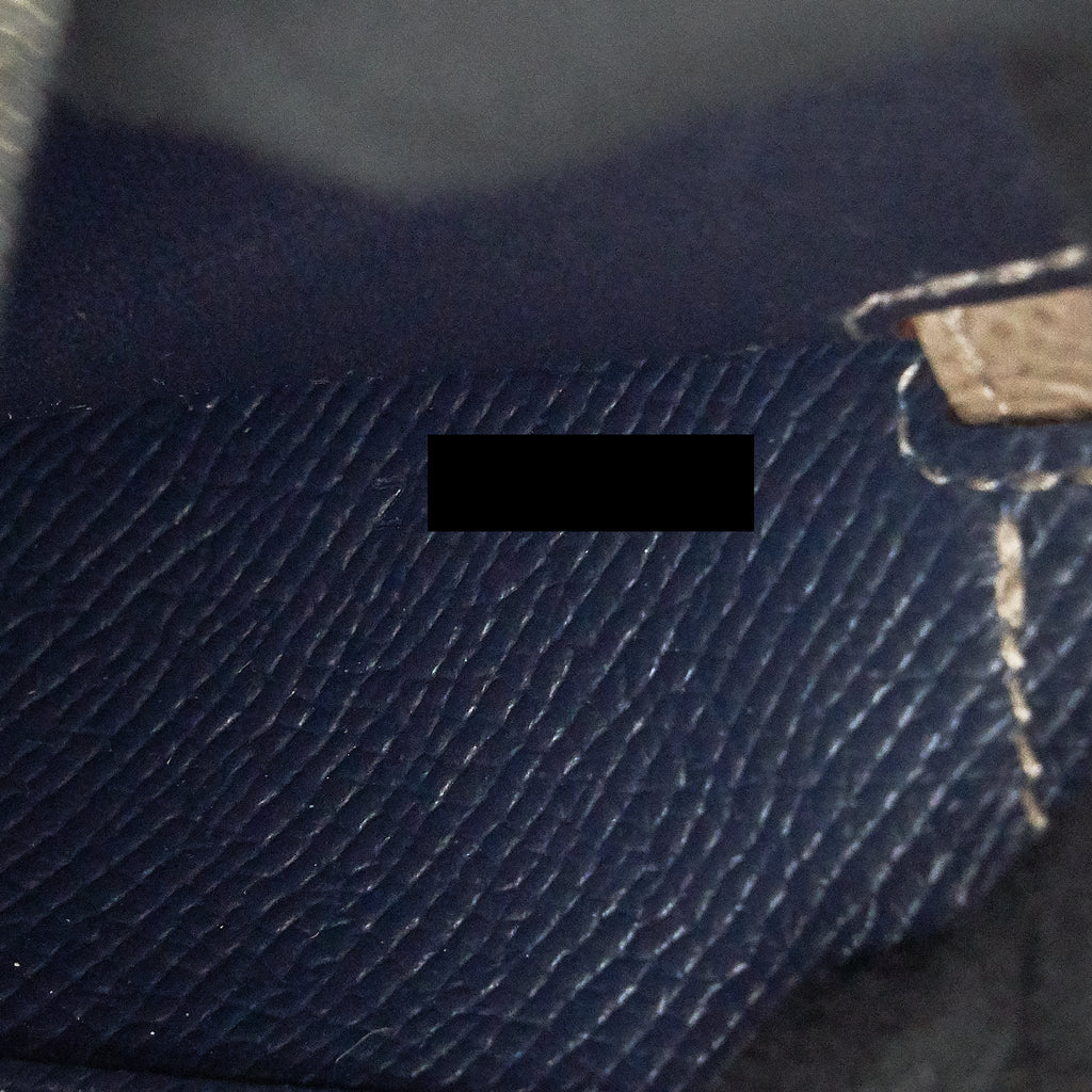 HERMES CLASSIC KELLY TO GO ETOUPE/ SESAME/ BLUE INDIGO SHW