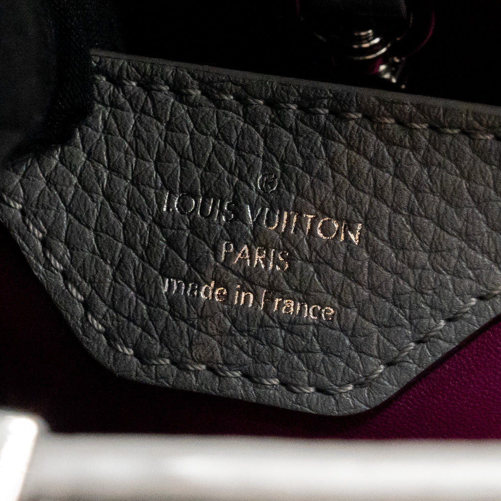 LOUIS VUITTON CAPUCINE BB PYTHON/TAURILLON LEATHER GREY SHW