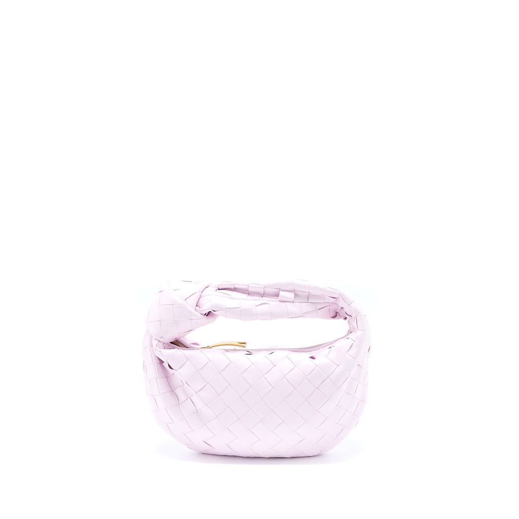 BOTTEGA VENETA MINI JODIE LAMBSKIN PALE PINK GHW