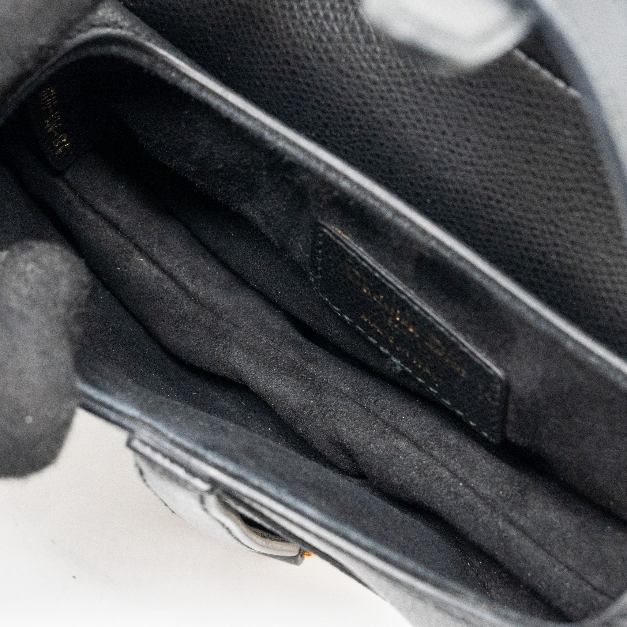 DIOR MINI SADDLE BAG GRAINED CALFSKIN BLACK GHW
