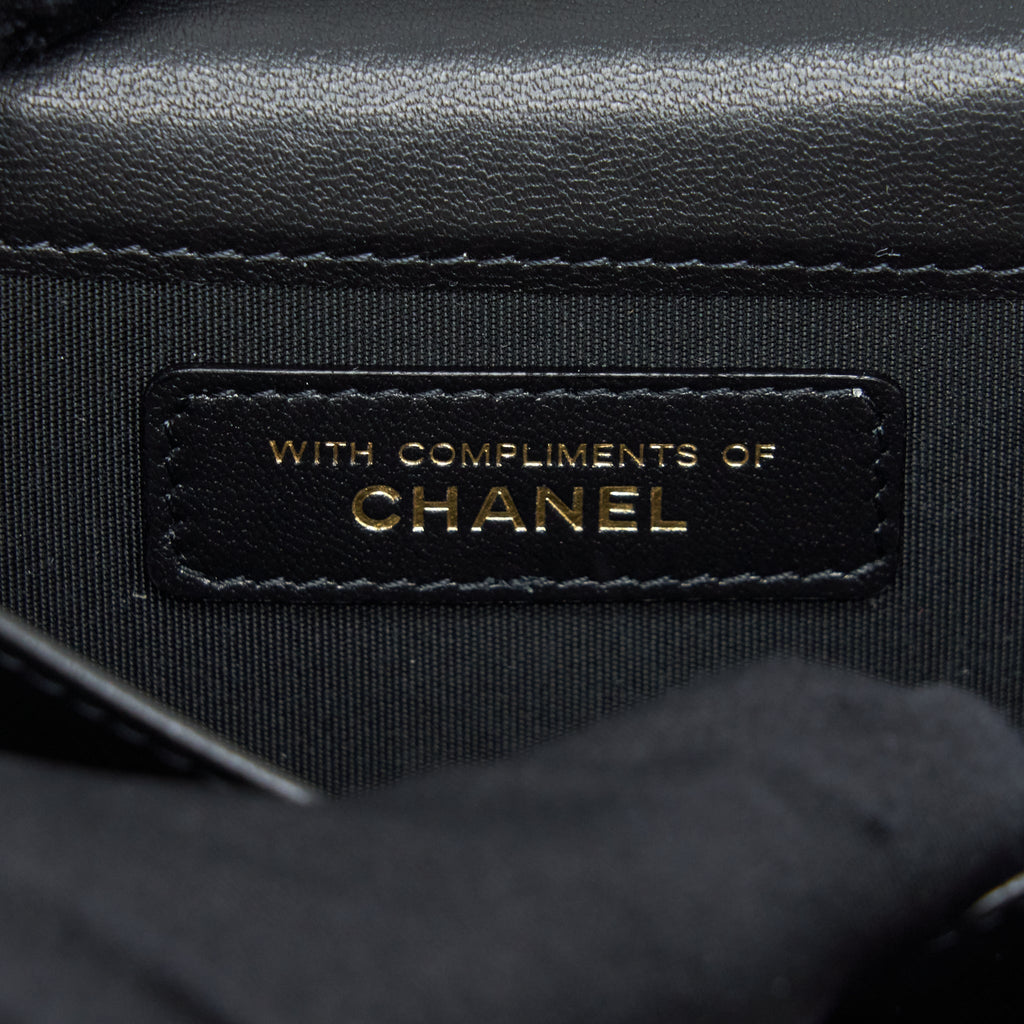 CHANEL SMALL FLAP WALLET VELVET BLACK LGHW