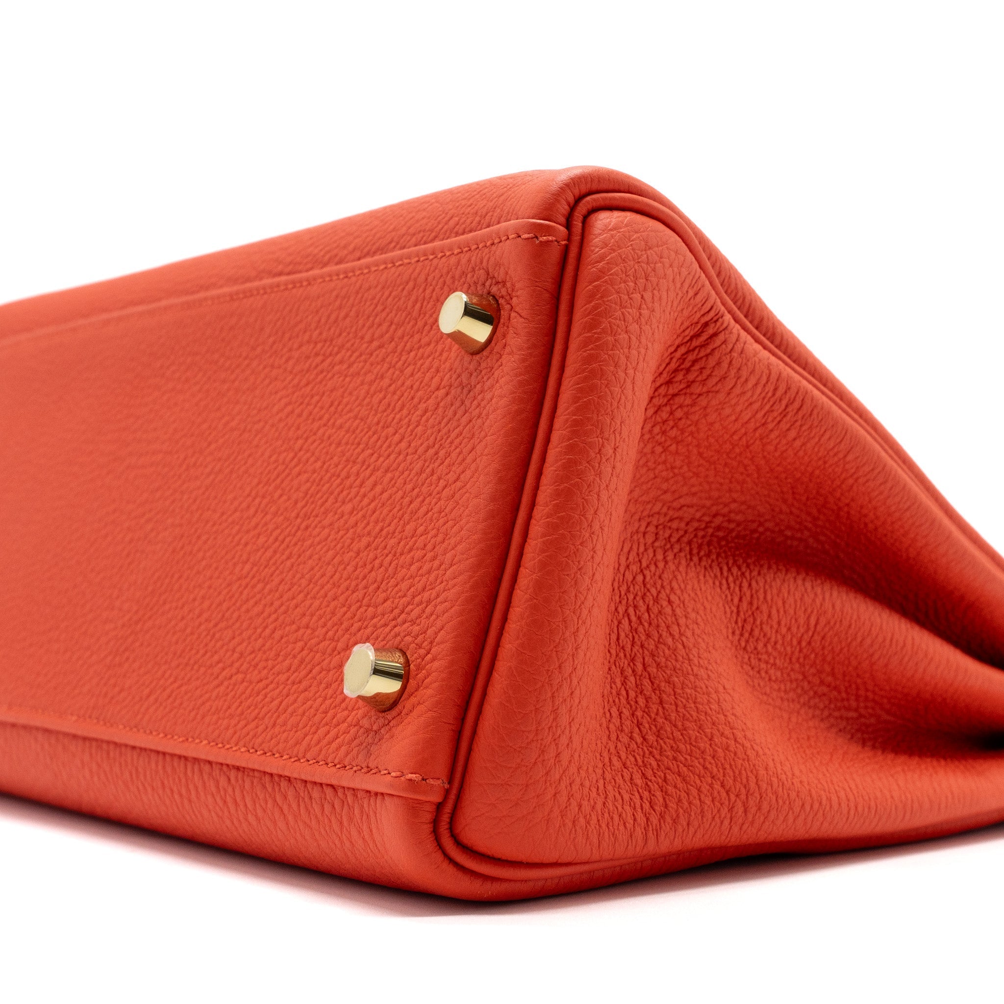 HERMES KELLY 32 TOGO CAPUCINE GHW