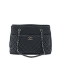 CHANEL URBAN COMPANION TOTE BAG CAVIAR BLACK RUTHENIUM HARDWARE