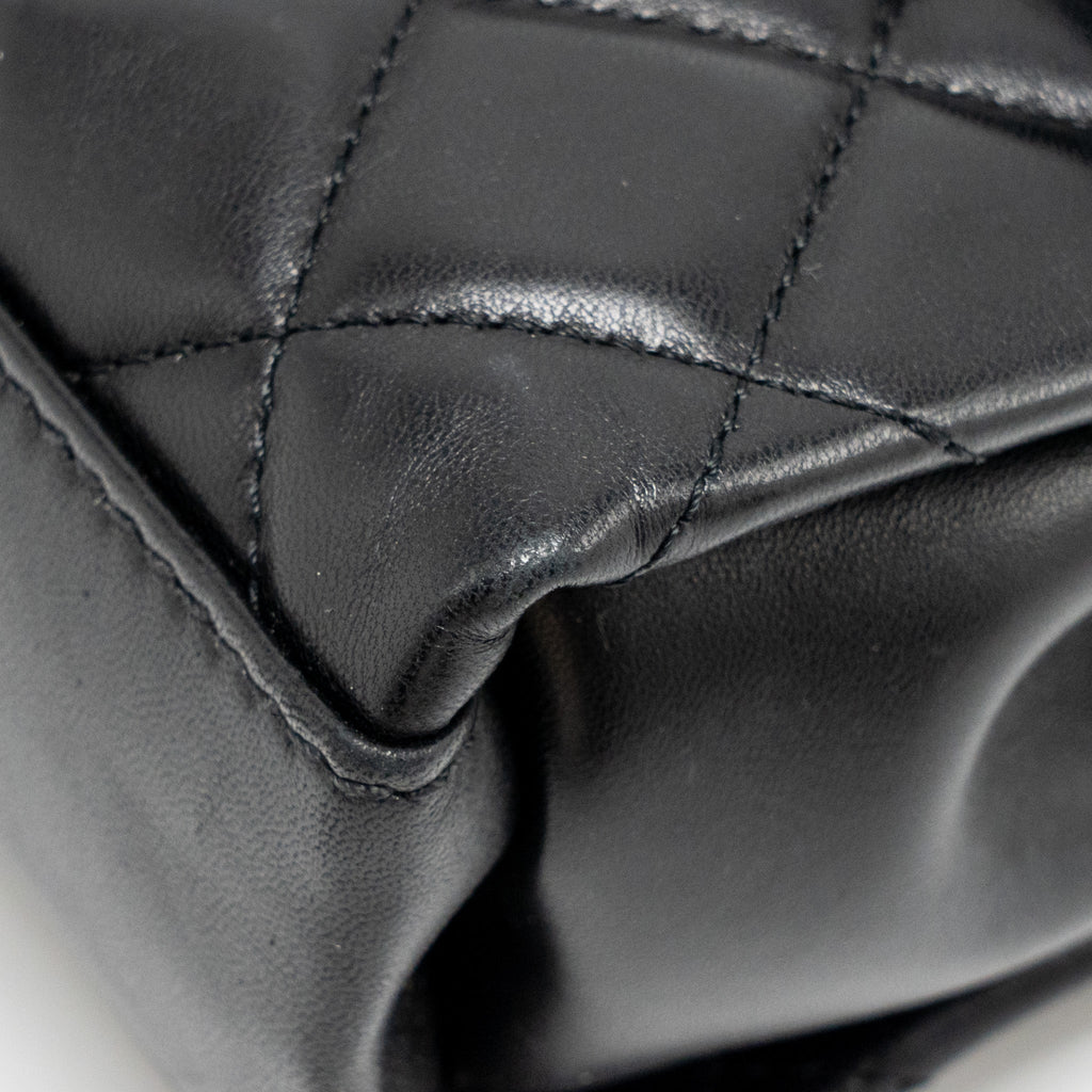 CHANEL COCO LOOP SINGLE FLAP BAG LAMBSKIN BLACK SHW