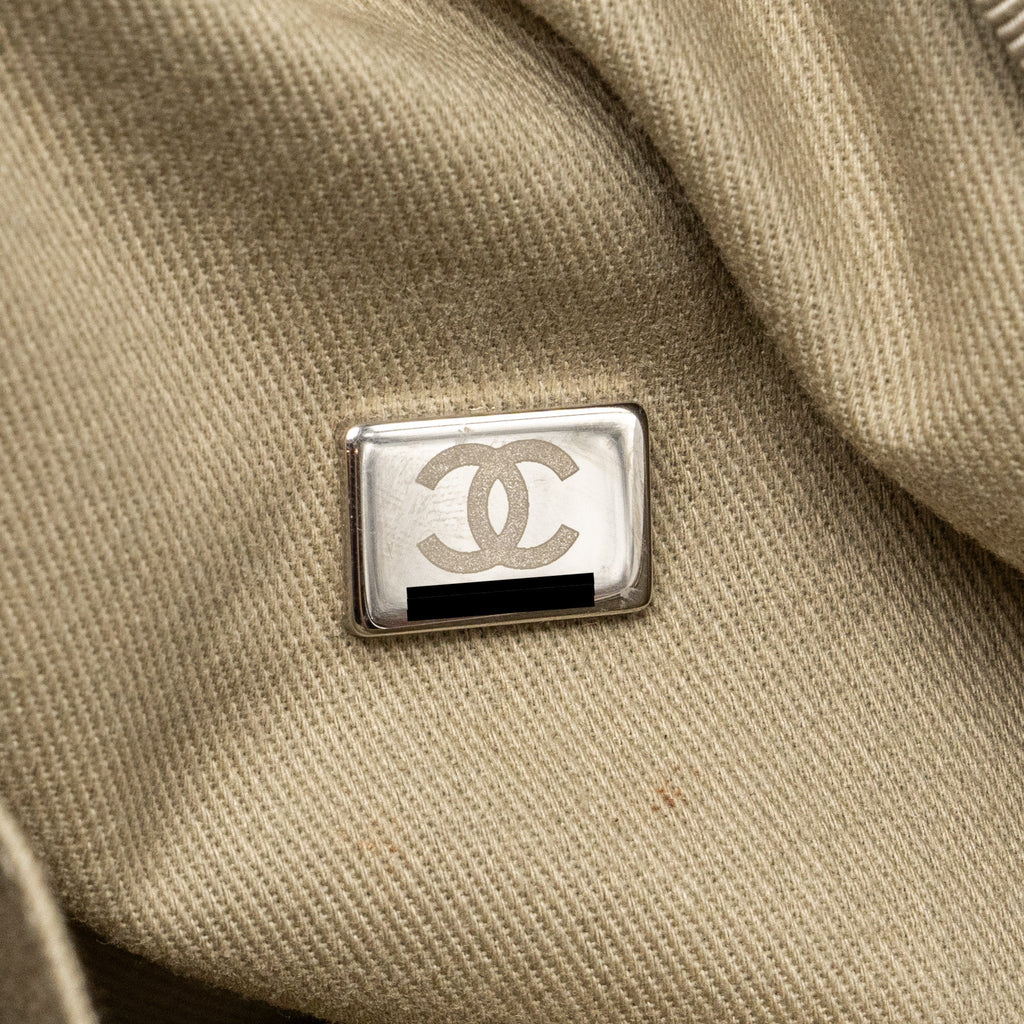 CHANEL DEAUVILLE TOTE BAG CANVAS BEIGE SHW (MICROCHIP)