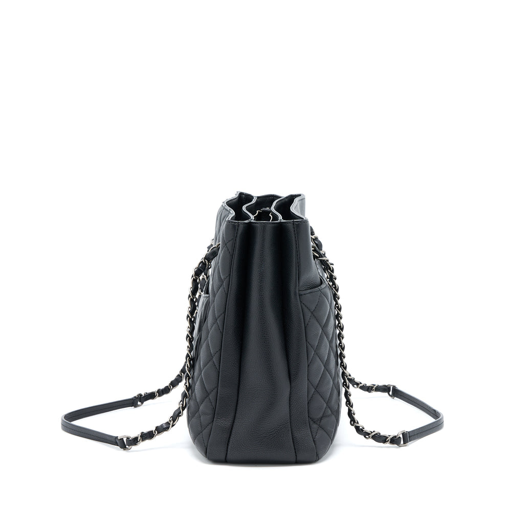 CHANEL URBAN COMPANION TOTE BAG CAVIAR BLACK RUTHENIUM HARDWARE