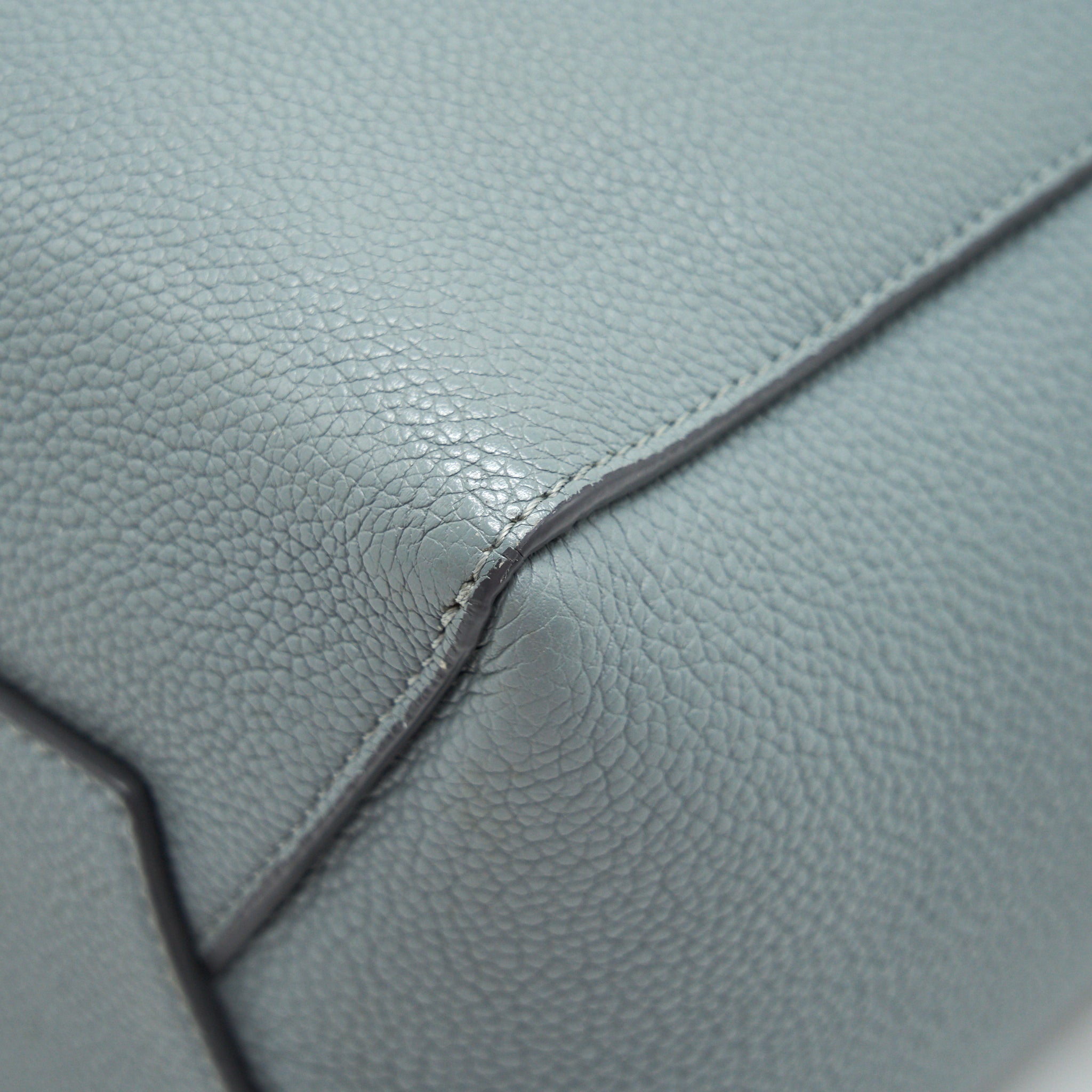 CELINE SMALL SANGLE BUCKET BAG IN GREY
