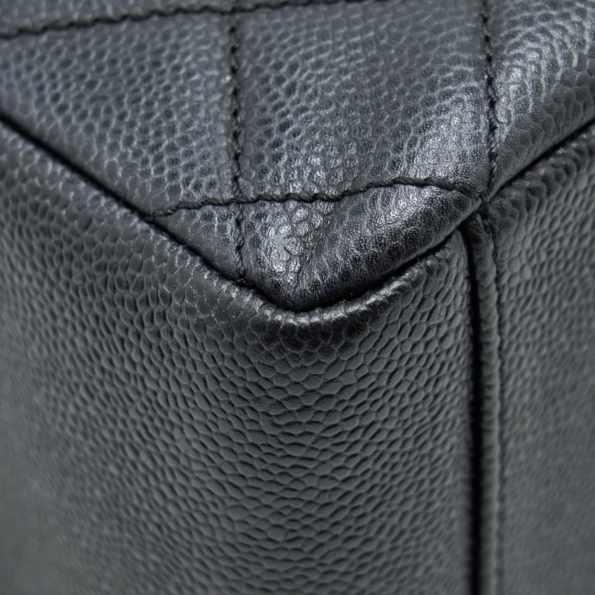 CHANEL GRAND SHOPPING TOTE GST CAVIAR BLACK SHW