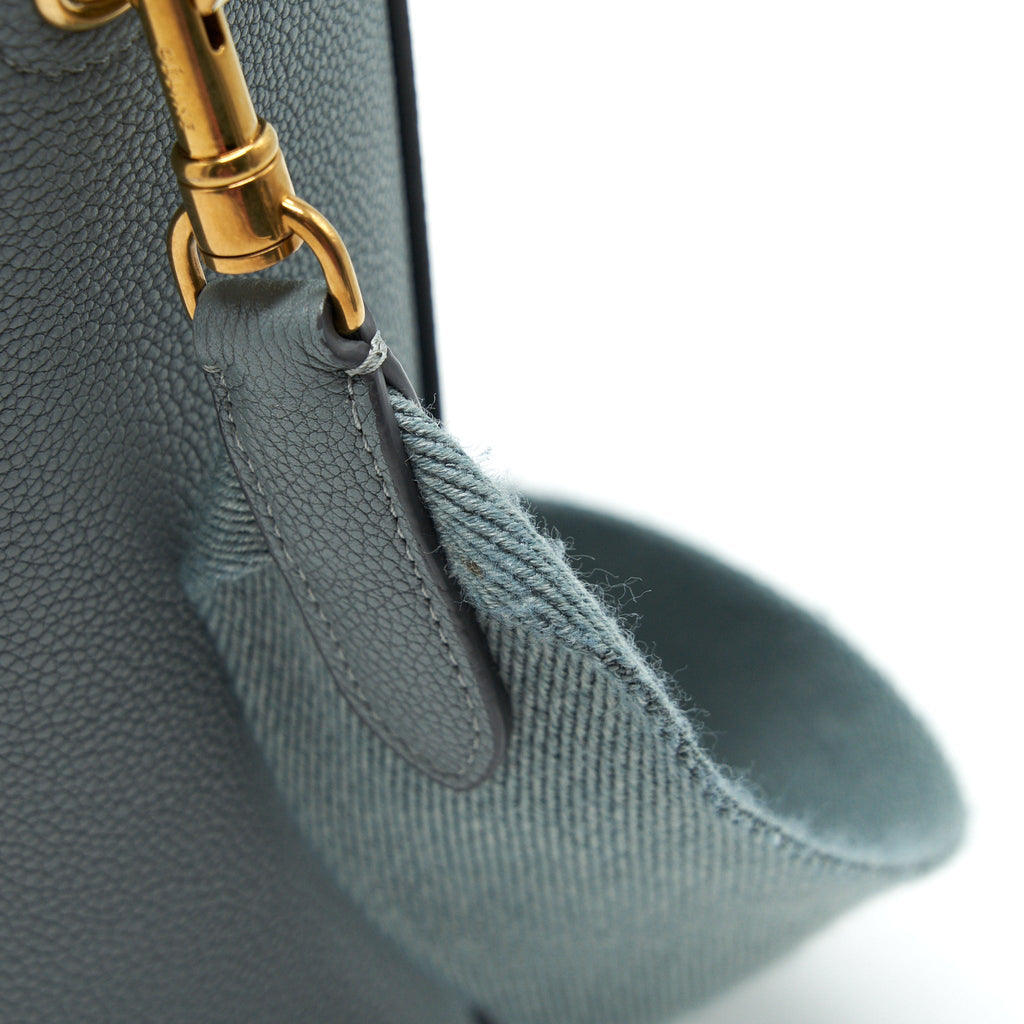 CELINE SMALL SANGLE BUCKET BAG IN GREY