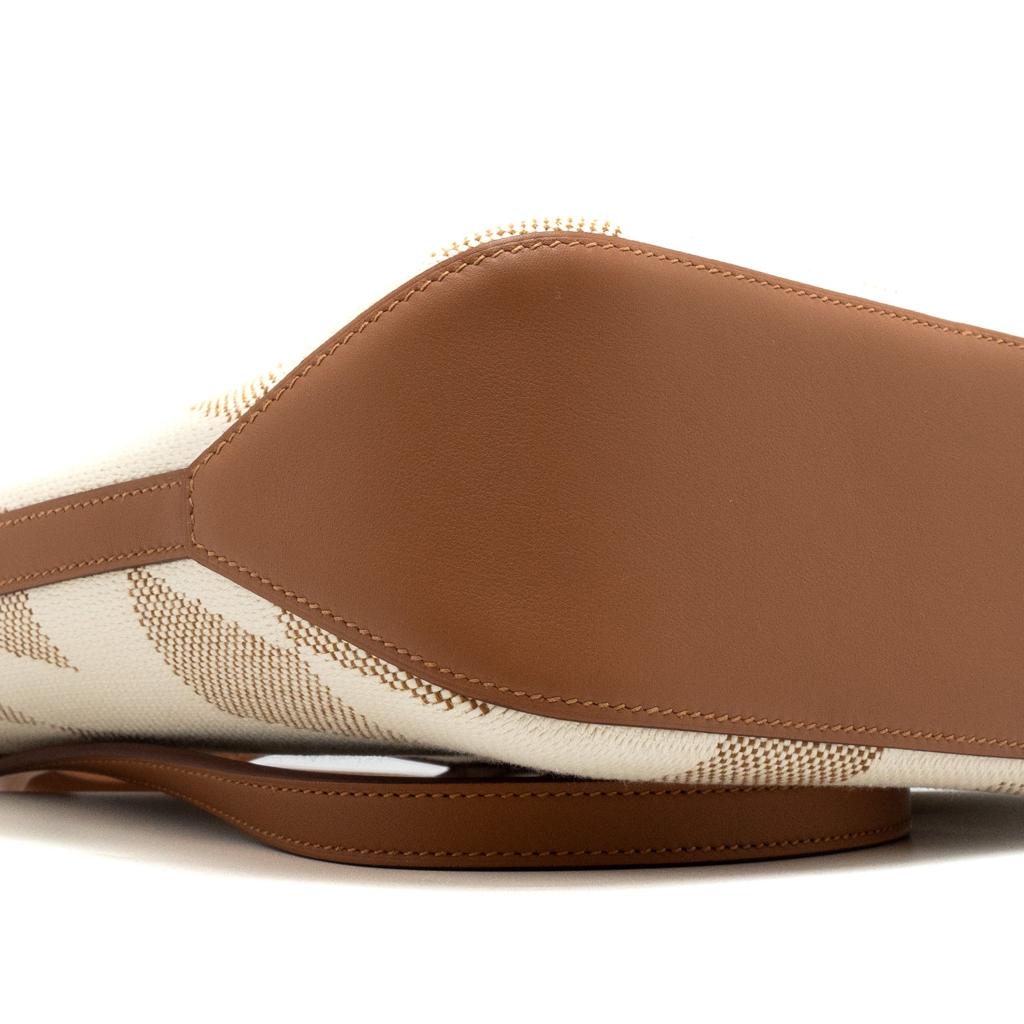 HERMES CABAS H EN BIAIS 27 BAG CANVAS/LEATHER ECRU/NATURAL/GOLD