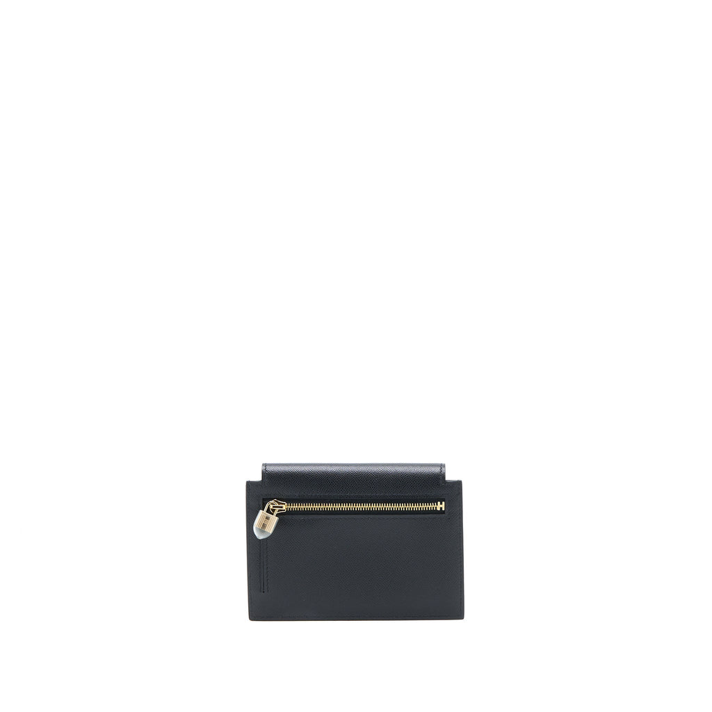 HERMES KELLY POCKET COMPACT MADAME BLACK GHW