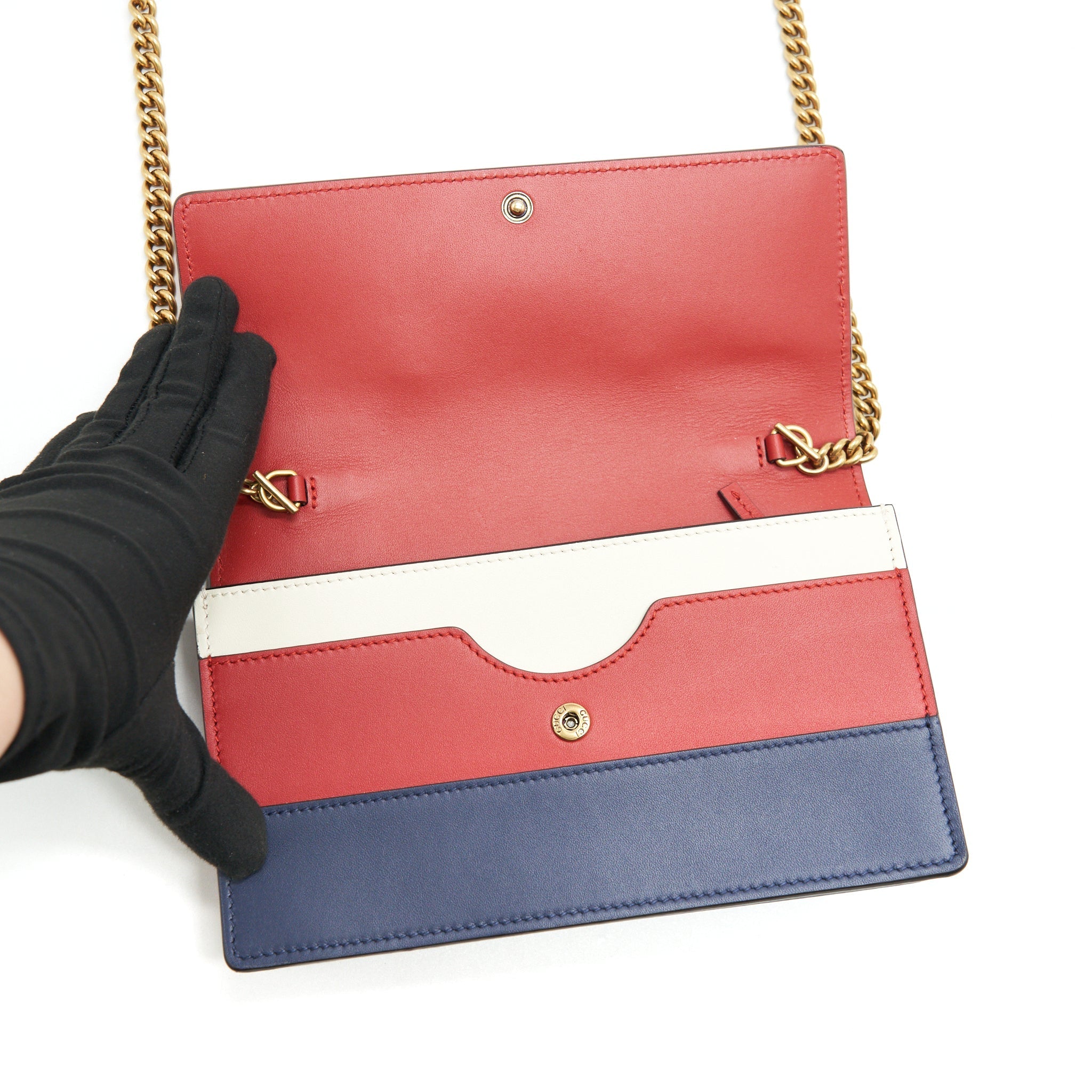 GUCCI QUEEN MARGARET LEATHER MINI BAG