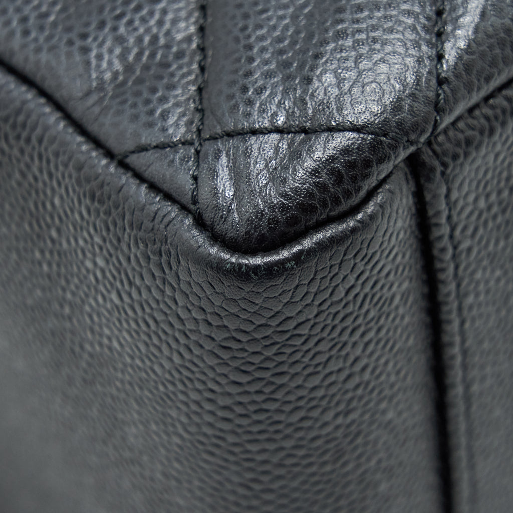 CHANEL GRAND SHOPPING TOTE GST CAVIAR BLACK SHW