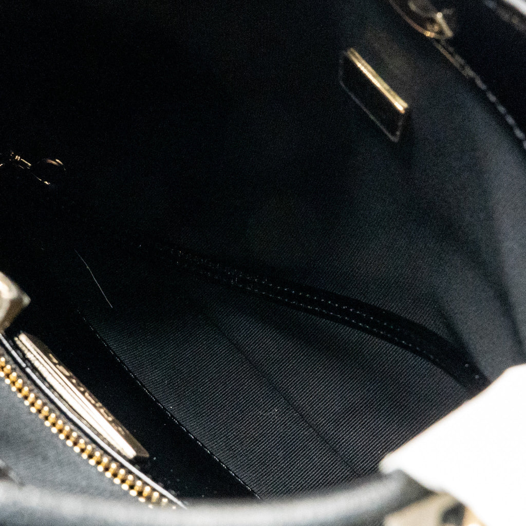 CHANEL 25P MINI 31 BAG SHINY LAMBSKIN BLACK LGHW (MICROCHIP)