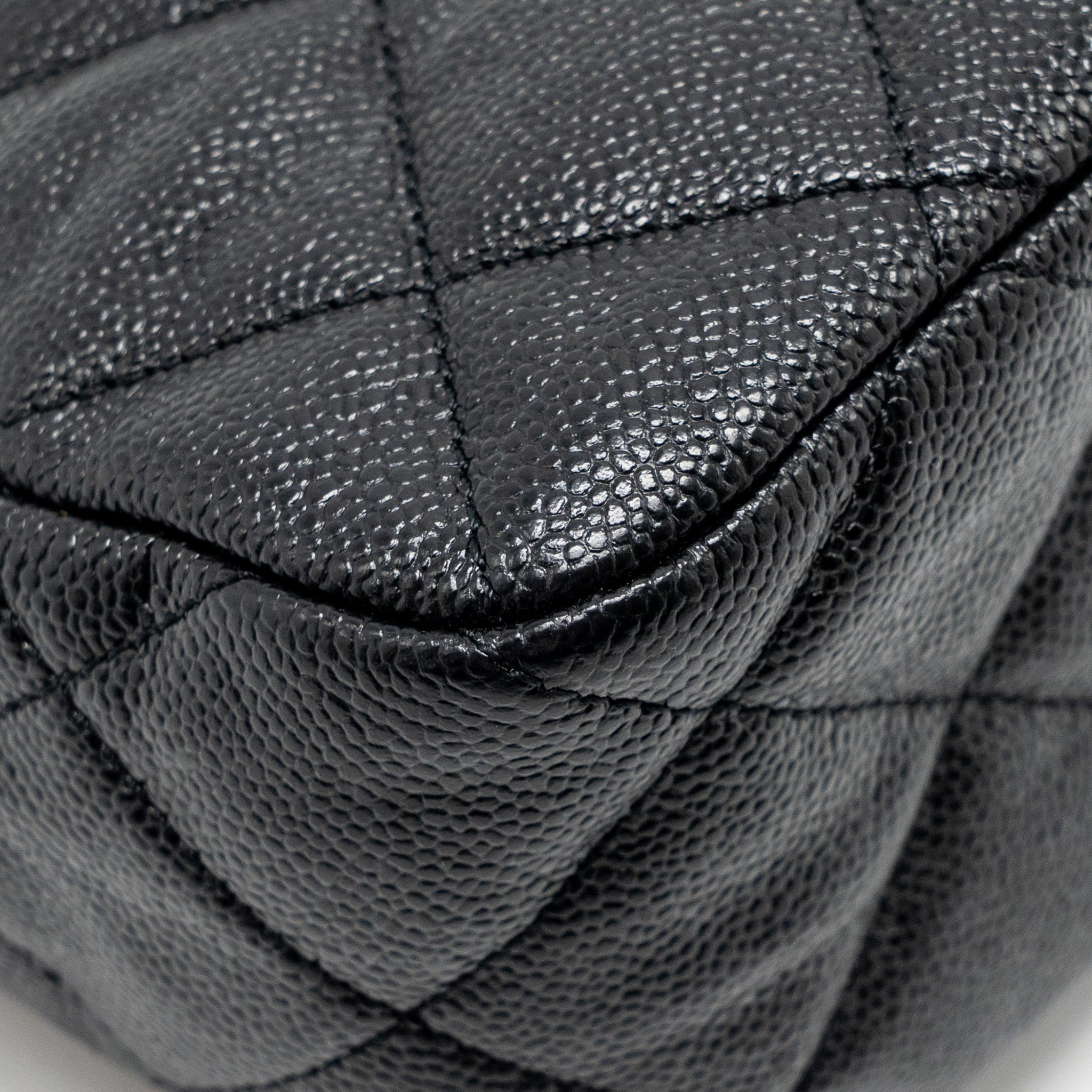 CHANEL QUILTED HOBO CAVIAR BLACK GHW (MICROCHIP)