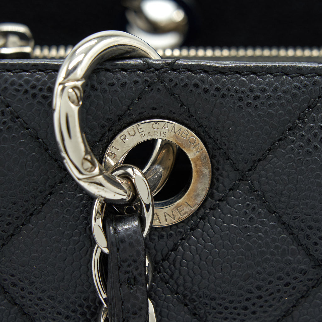 CHANEL GRAND SHOPPING TOTE GST CAVIAR BLACK SHW