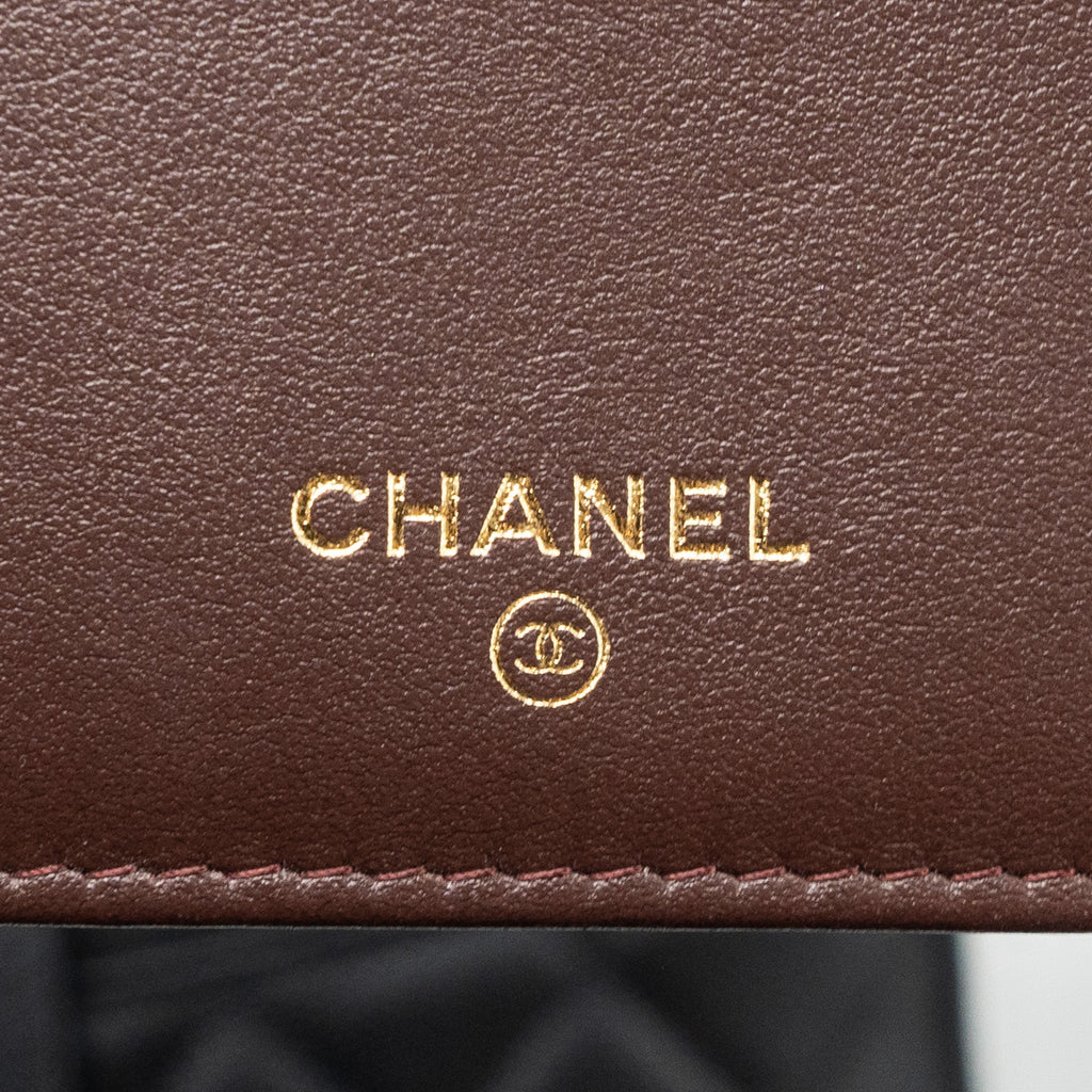 CHANEL CLUTCH WALLET CAVIAR BLACK LGHW