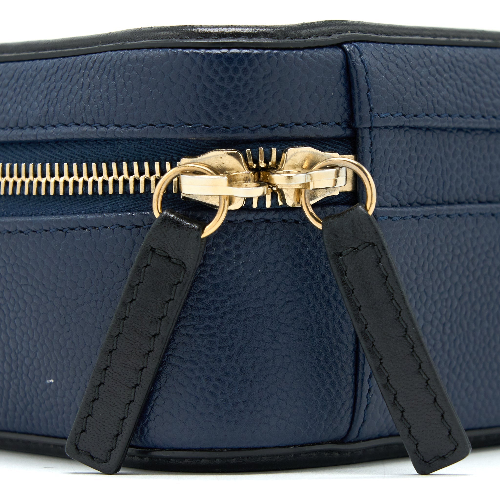 CHANEL MEDIUM FILIGREE VANITY CAMERA BAG CAVIAR BLUE/BLACK GHW