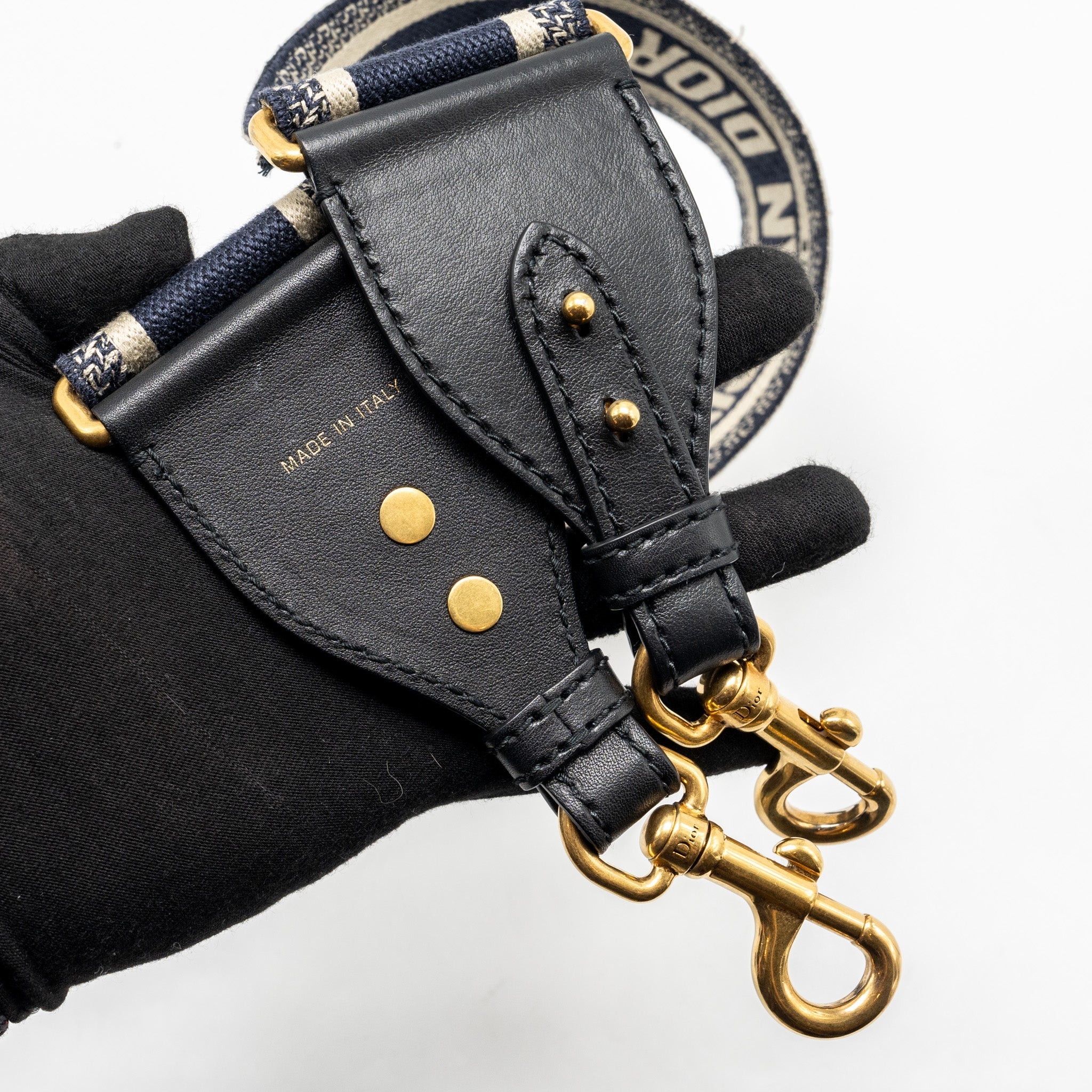 DIOR DIORQUAKE POUCH WITH DIOR SHOULDER WIDE STRAP OBLIQUE CANVAS BLUE GHW (SELL IN A SET)