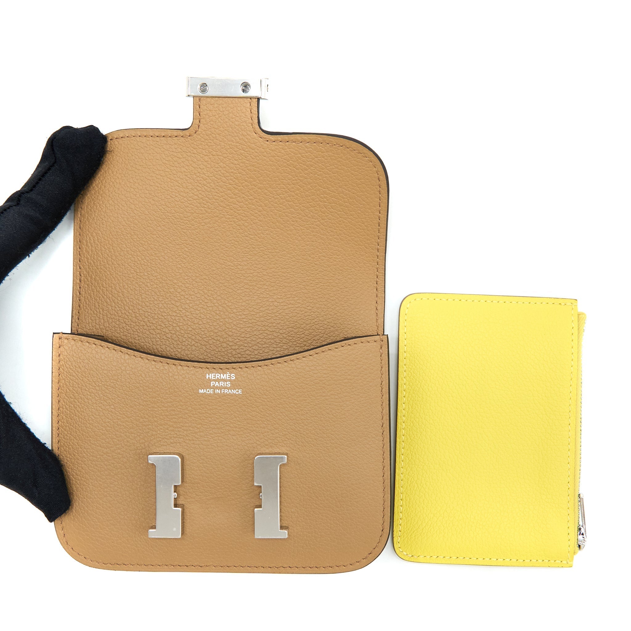 HERMES CONSTANCE SLIM EVERCOLOR CHAI / LIME SHW
