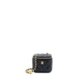 CHANEL PEARL CRUSH MINI VANITY CASE LAMBSKIN BLACK LGHW