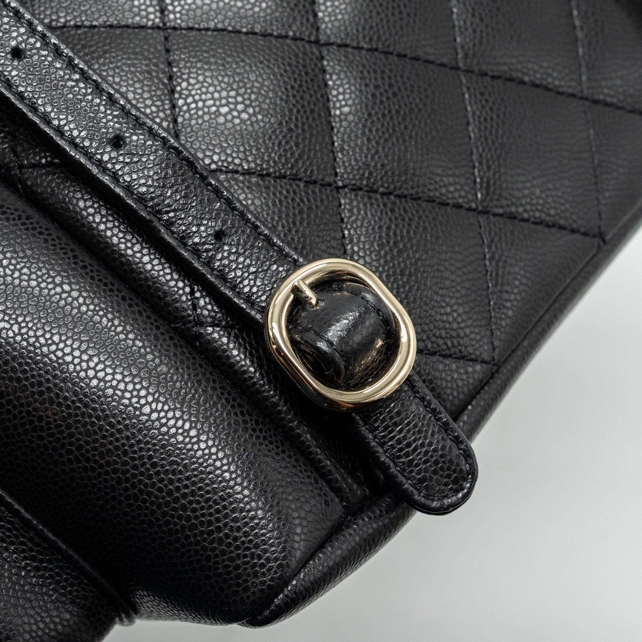 CHANEL 23K TRIPLE POCKET BACKPACK CAVIAR BLACK LGHW (MICROCHIP)