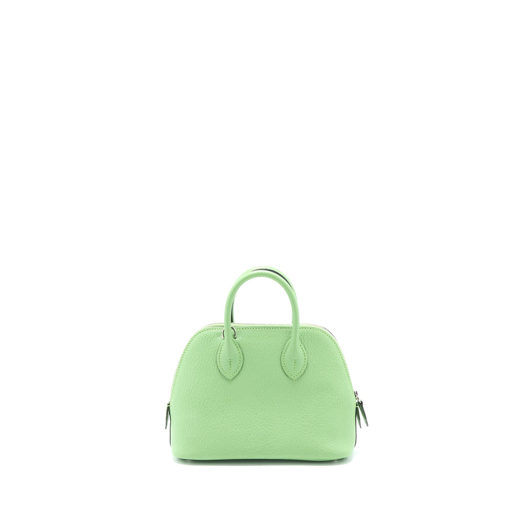 HERMES MINI BOLIDE CHEVRON MYSORE VERT CRIQUET SHW
