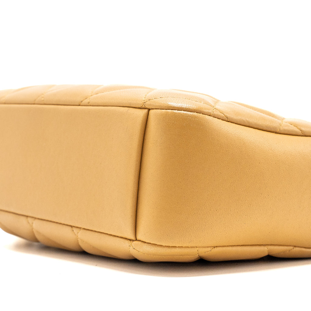 CHANEL SMALL CAMERA BAG LAMBSKIN BEIGE GHW