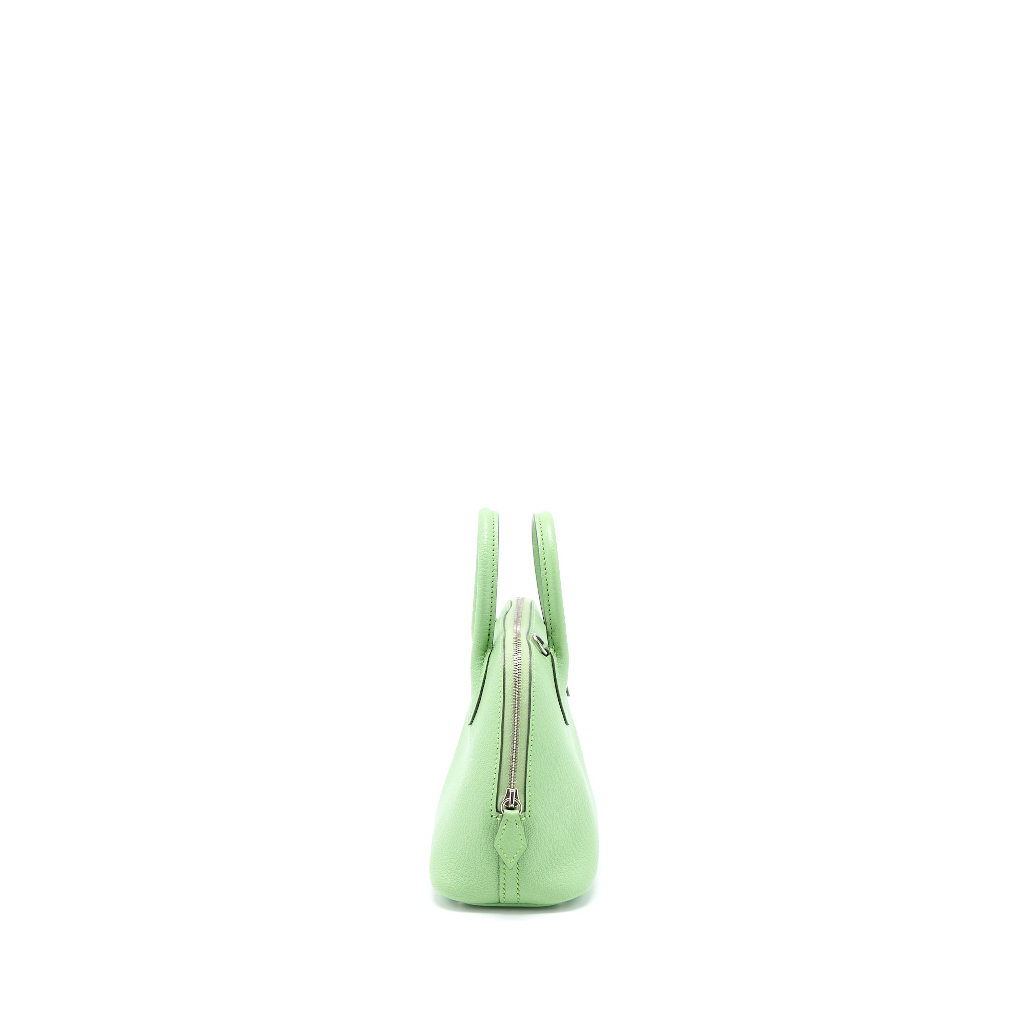 HERMES MINI BOLIDE CHEVRON MYSORE VERT CRIQUET SHW