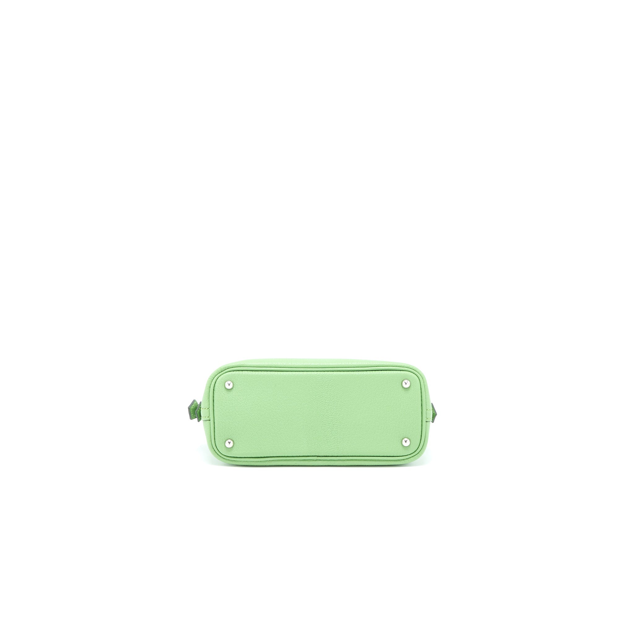 HERMES MINI BOLIDE CHEVRON MYSORE VERT CRIQUET SHW
